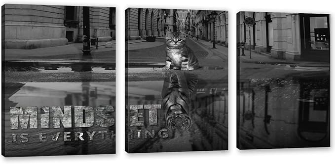 3 Panels Motivational Canvas Wall Art Inspirational Wall Art Entrepreneur Quotes Poster Print Artwork Painting Picture for Framed Home Decoration Living Room office bedroom 60" W x 28" H