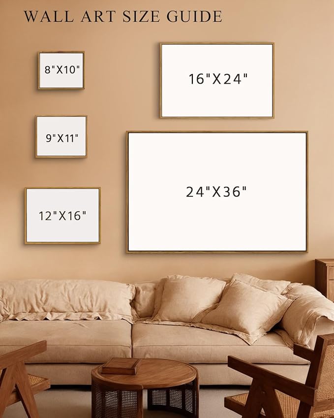 InSimSea Framed Canvas Wall Art Vintage Decor, Farmhouse Room Aesthetic, Living Room Wall Art, Cottagecore Bedroom Kitchen Bathroom Decor, 24"x36"