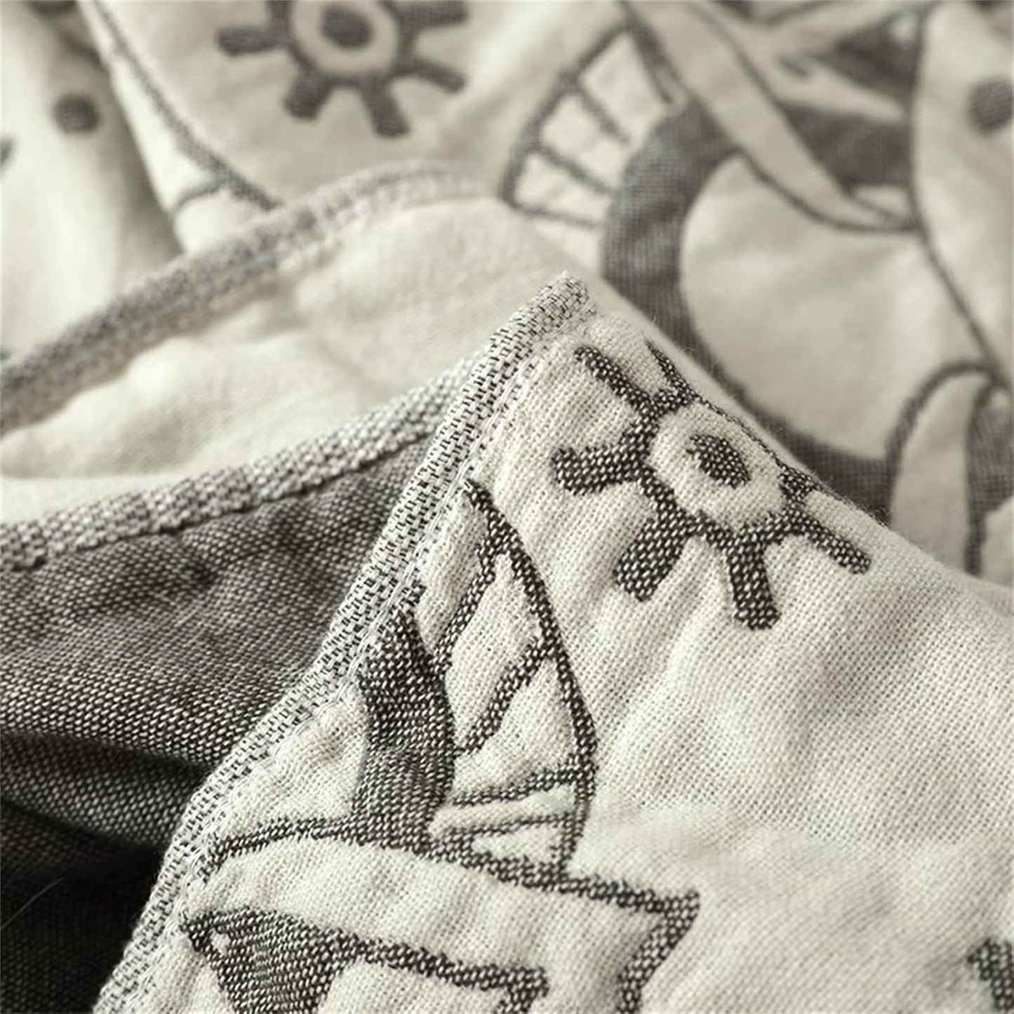 MSGKV Woven Boho Throw Blanket for Couch 100% Cotton Blankets,Versatile KnitWoven Blanket, Super Soft Warm & Decorative Blanket for Chair Bed Sofa and Living Room, 60''Wx 80''L