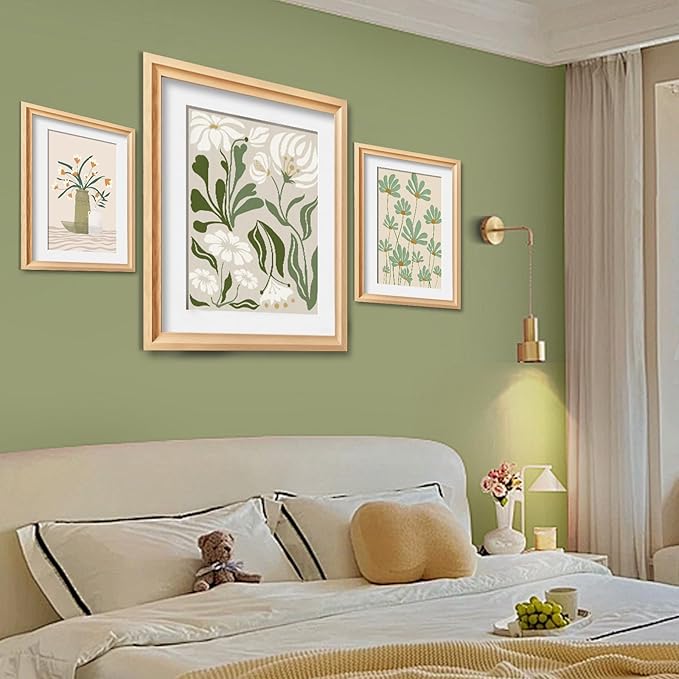 JJY 12 Pcs Sage Green Eclectic Wall Art Prints Decor -Abstract Herbaceous Flowers Plants Prints Eclectic Wall Decor -Classic Art Prints Funky Maximalist Poster for Aesthetic for Home Bedroom (Unframed)