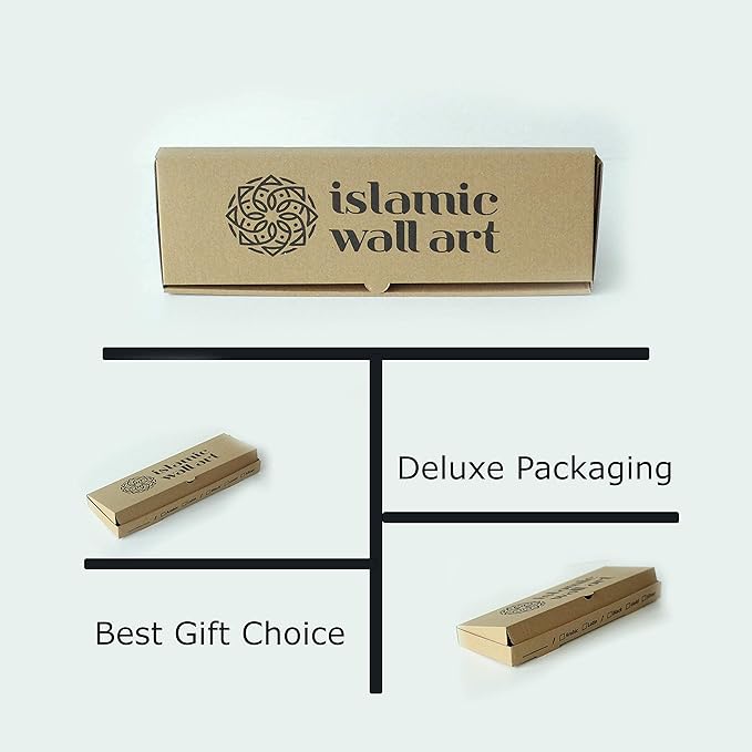 iwa concept Bismillah Alhamdulillah Mashallah Islamic Home Decor | Islamic Table Decor | Ramadan Decoration | Eid Decor | Muslim Gift | (Mashallah, Gold)