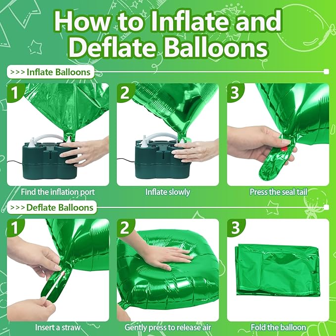 NISOCY 25PCS Dark green and Light Green Square Foil Balloons Wall Backdrop Double Sided Green Balloons Arch Kit for Birthday Baby Shower St. Patrick's Day Spring Summer Jungle Theme Party Decorations