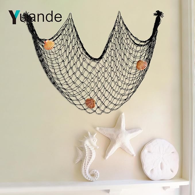 2 Pack Fish Net Decorations for Party