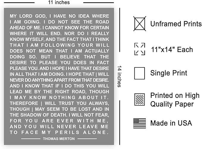 Poster Master Motivational Poster - Christian Print - I Will Not Fear For You Are Ever With Me, Prayer, Bible, Faith - 11x14 UNFRAMED Wall Art - Gift for Religious, Friend - Wall Decor for Home