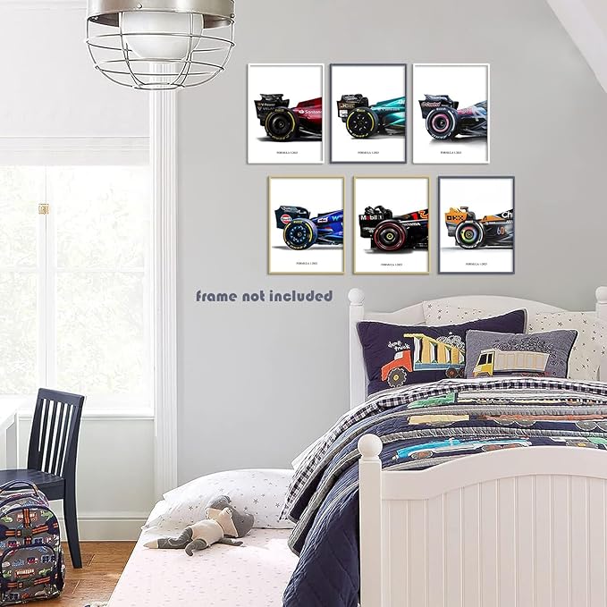 CSLGQGV Car Posters Classical Supercar Prints Vintage Racing Car Canvas Painting For Boys Room Pictures Wall Decor Living Room Aesthetics Bedroom Office (Unframed,8×10inch,6pcs)