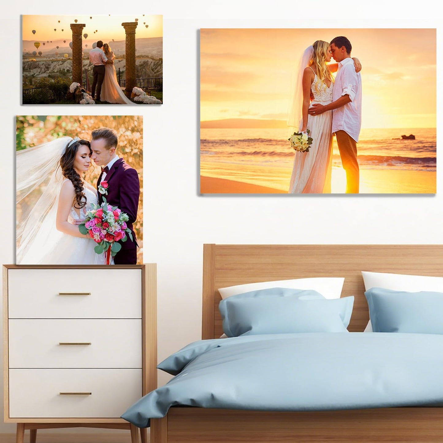 YUNART Ship Next Day - Custom Canvas Prints with Your Photos, Personalized Canvas with Pictures Print for Wall Art Bedroom, Customized Photo Gifts for Couple Men Women Mom Baby Dog Family - 12"x12"