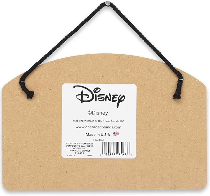 Disney The Little Mermaid Ariel Dreaming in Waves Hanging Wood Wall Decor - Fun Ariel Sign for Bedroom or Play Room