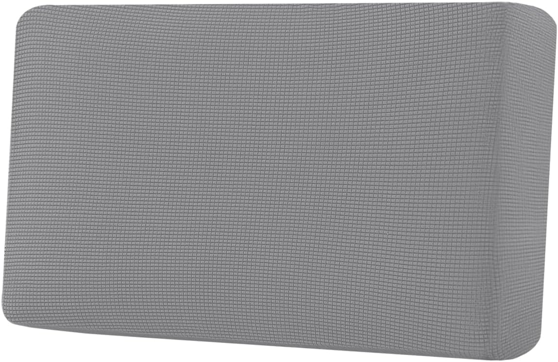 H.VERSAILTEX Super Stretch Individual Seat Cushion Covers Sofa Covers Couch Cushion Covers Slipcover Sets Thick Jacquard Textured Twill Fabric (1 Piece Loveseat Cushion Cover, Dove)