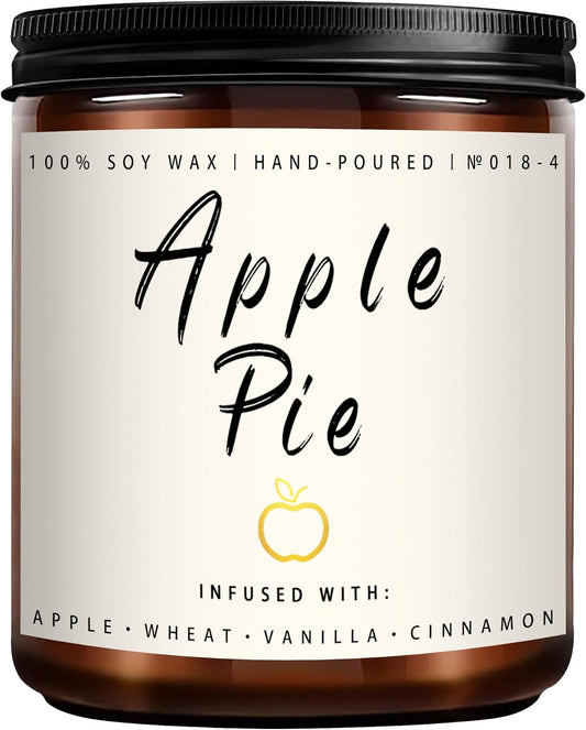 Fall Candles, Apple Pie Scented Candle for Home- Fall Scented Candles Gift Set for Women & Men, Autumn Aromatherapy Candle for Holiday, Thanksgiving, Cozy Home Décor，Long-Lasting Fragrance，7 oz