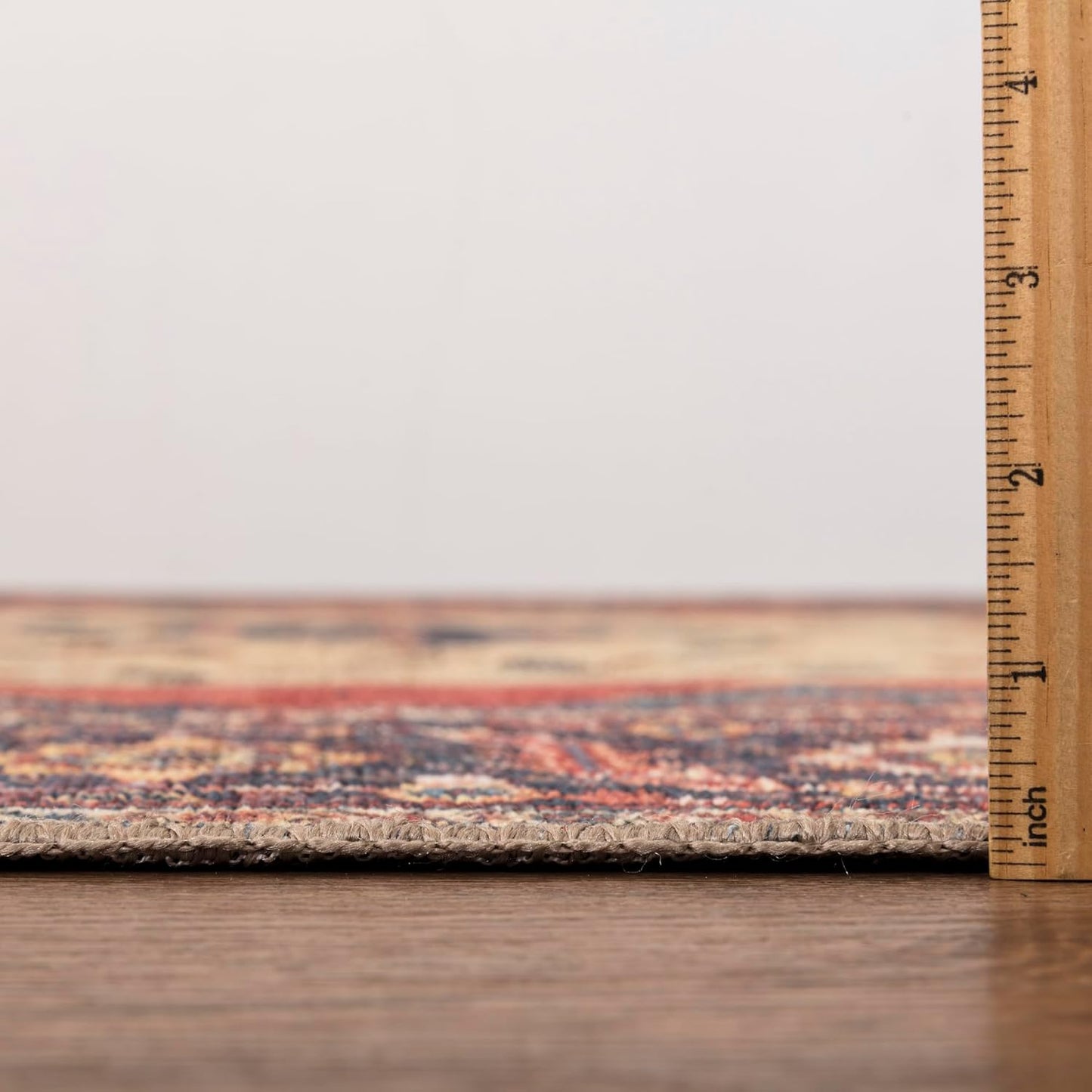 Keen Home Design 5x7 Rug - Machine Washable Area Rug with Non-Slip Backing, Ideal for Living Room, Dining Room, Bedroom - Vintage, Easy Clean, Durable, Low Pile Rug - (5' x 7')