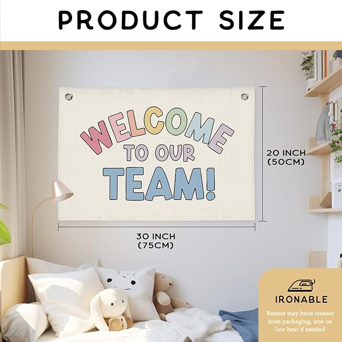 Boho Classroom Welcome Banner Wall Decor, Inspirational Teacher Back To School Canvas Banner Wall Hanging Flag for School Kindergarten Perschool Classroom Must Haves 20x30