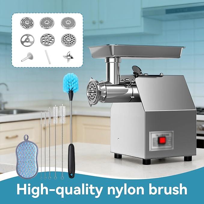 Heavy-Duty Multi-Purpose Kitchen Brush Set | for Meat Grinder, Mixer & Home Cleaning | Complete Kit for Stubborn Residue Removal (16-Piece Set)