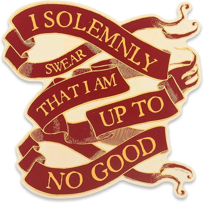 Harry Potter I Solemnly Swear I Am Up to No Good Wood Wall Decor - Vintage Harry Potter Wall Art for Home or Office