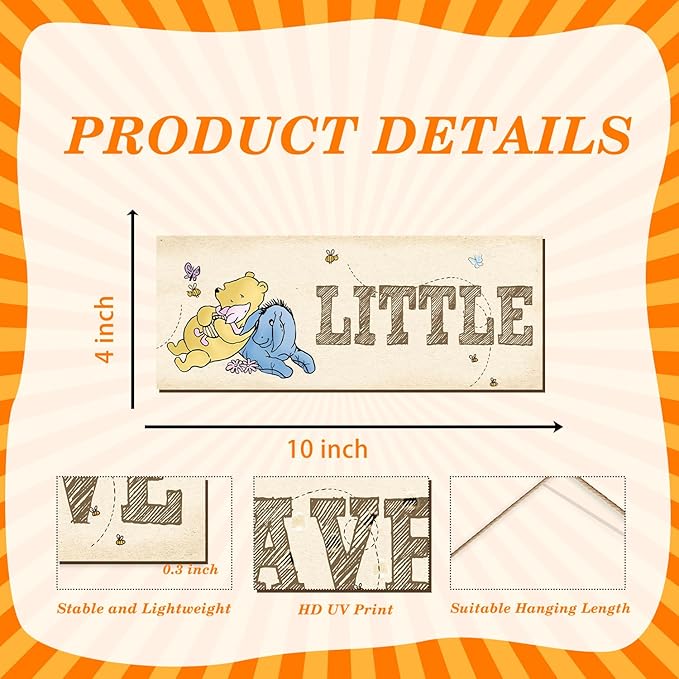 BirtDerr Winnie Nursery Decor, the Pooh Sign, Winnie Baby Nursery Decor, Winnie Baby Stuff, Winnie Baby Room Decrations, Winnie Room Decor
