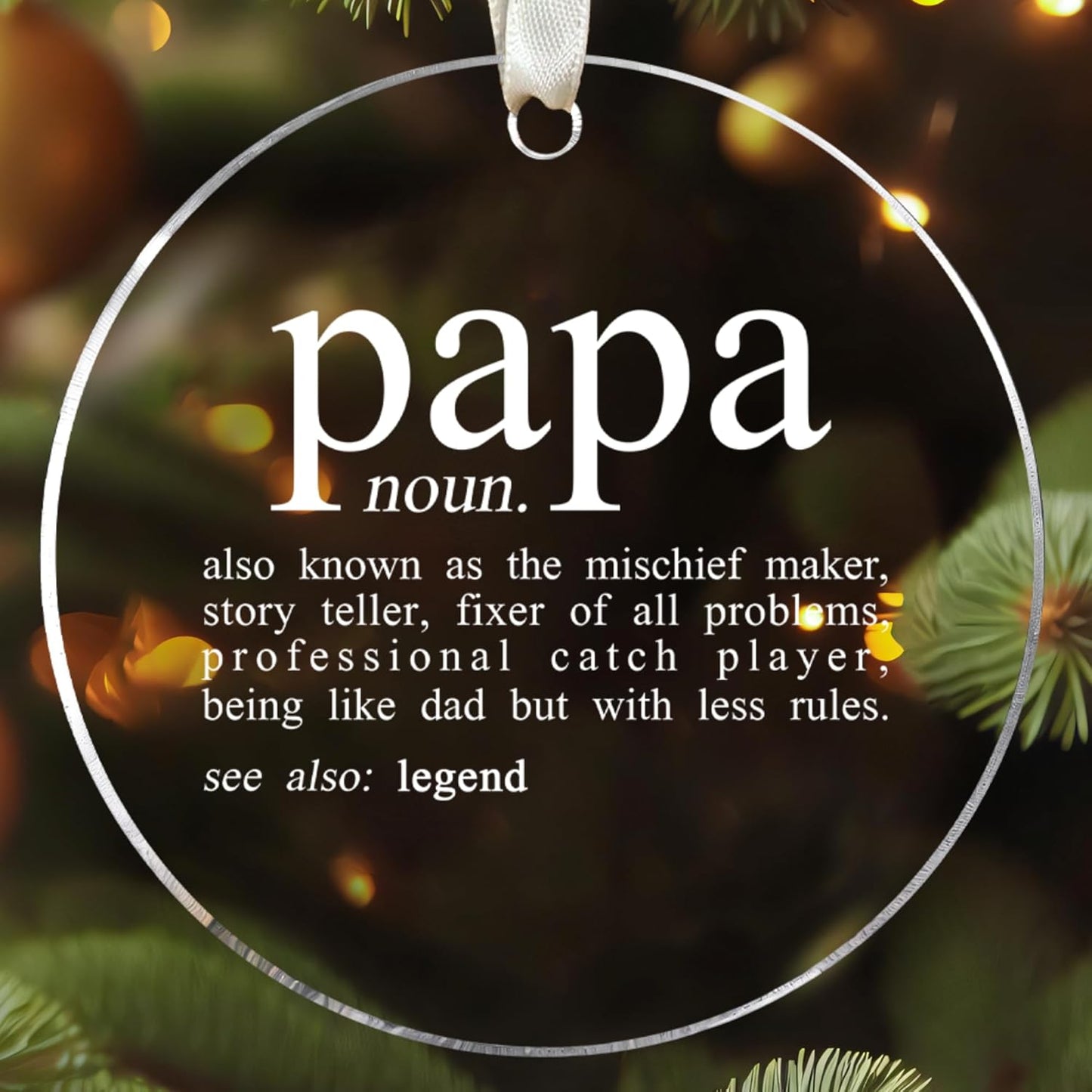 Grandpa Ornament - Grandpa Ornaments for Christmas Tree - Gifts for Grandfather - Acrylic Ornament 2024
