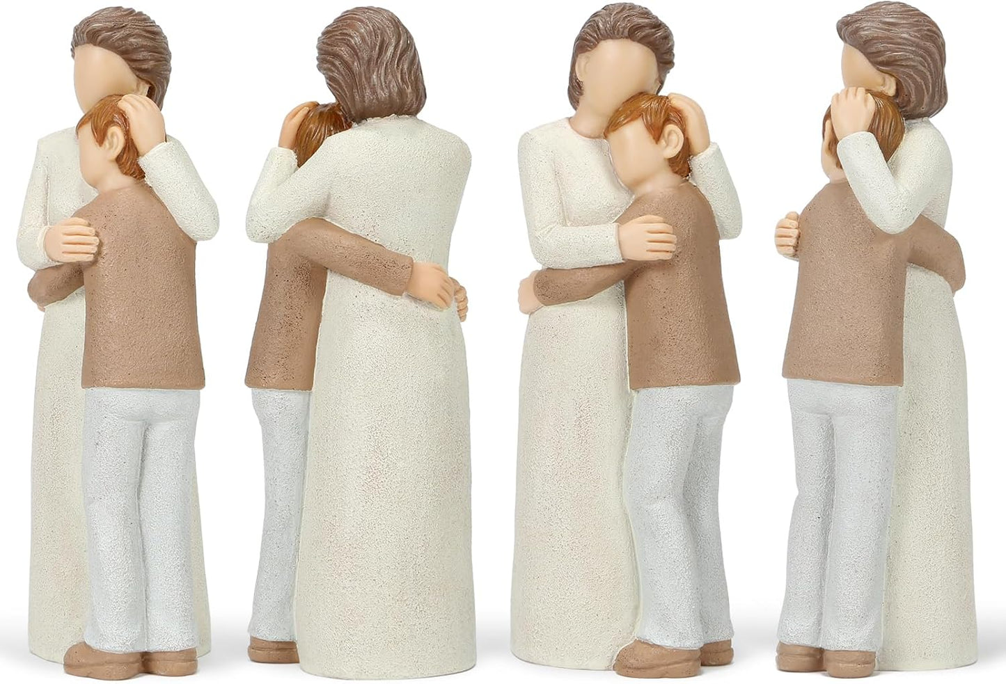 Grandma and Grandson Figurines, Elderly Grandmother and Teen Grandson Statues, Love My Grandma Gift for Mother’s Day Anniversary Birthday Christmas