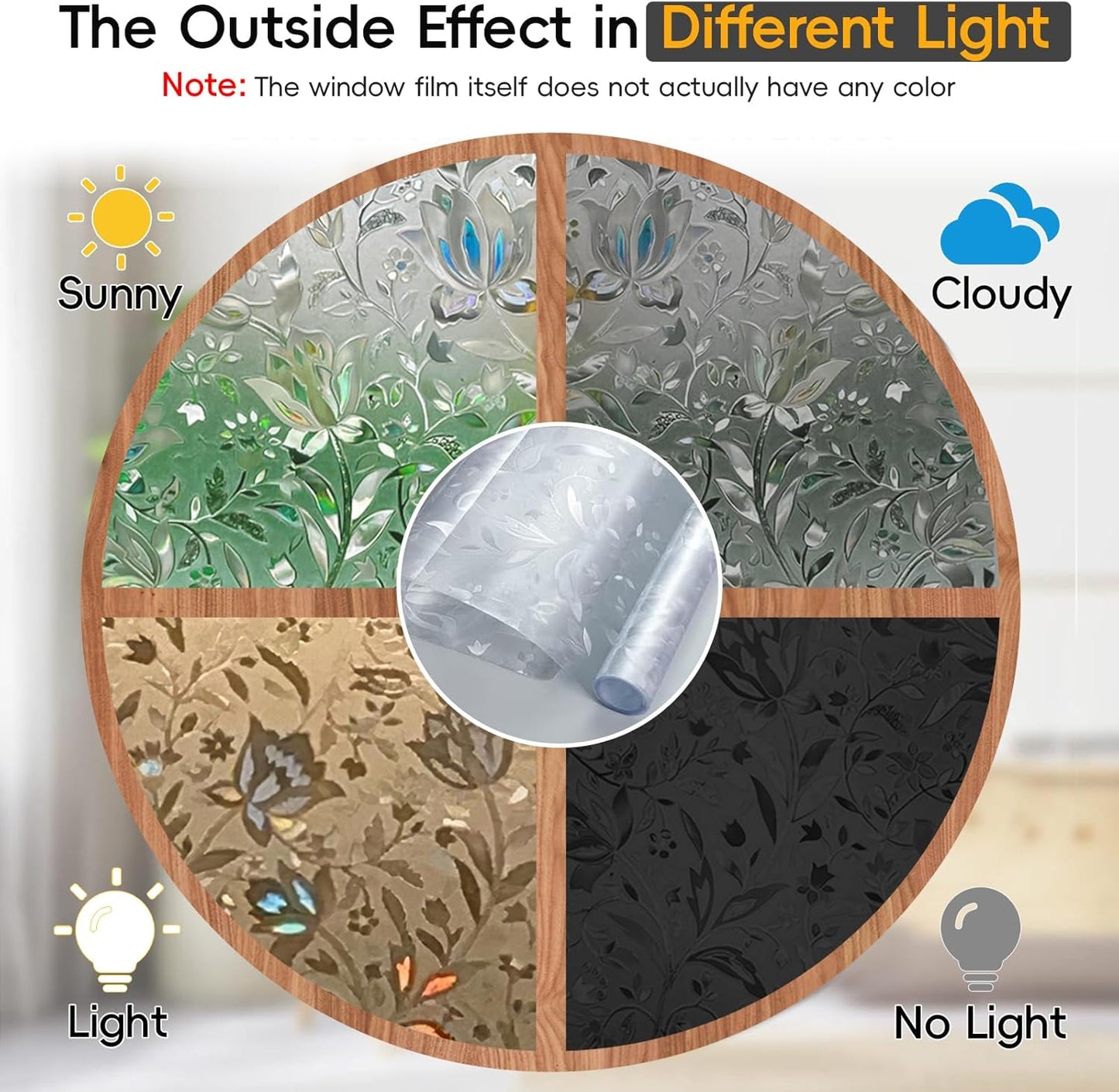 Rainbow Window Privacy Film Decorative, Stained Glass Window Tint for Home, 3D Decals Window Clings for Glass Windows, Static Cling Window Sticker, Suncatcher Window Cover,29.5" by 78.74"