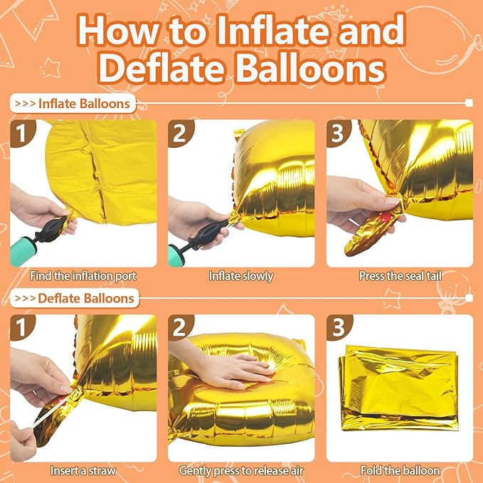 NISOCY 36PCS Orange Gold Brown Square Foil Balloons Wall Backdrop Metallic Autumn Fall Balloons Arch Kit for Thanksgiving Friendsgiving Birthday Halloween Baby Shower Fall Color Party Decorations