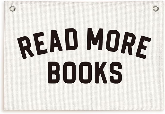 Lacama Classroom Decor Reading Corner Sign,Read More Books Banner Flags,Reading Nook Decor,Positive Affirmations Wall Decor Hanging Banner Flag,30x20 Inch