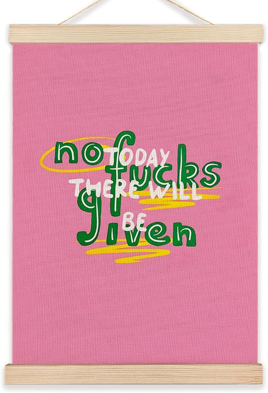 LZYRF Pink Funny Motivational Wall Art Poster Framed, Trendy Retro Adult Humor Inspirational Canvas Prints Wall Decor for Home Living Room Dorm Apartment, 12x16 Inch