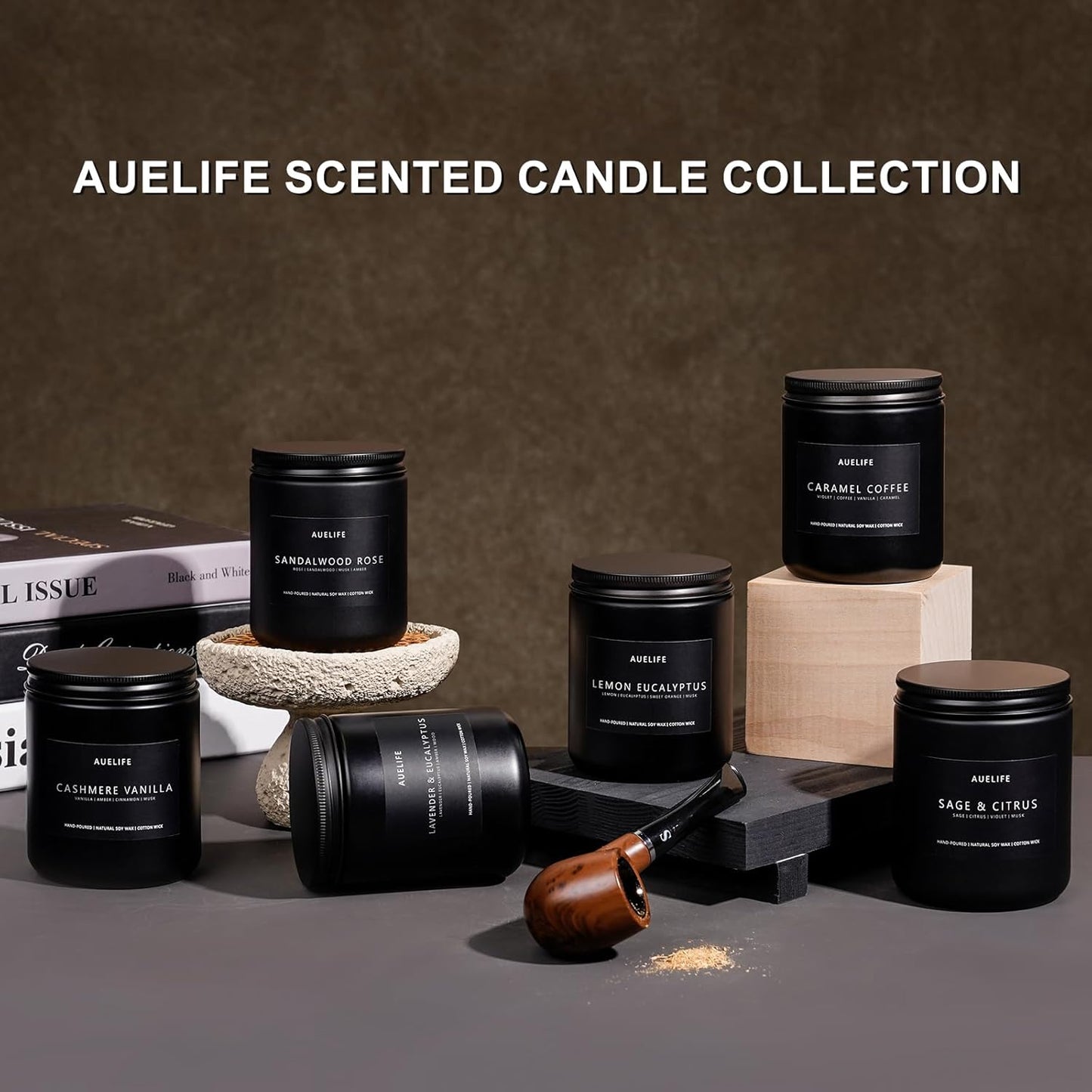 Sandalwood Rose Candle | Scented Candles for Home, Aromatherapy Candle - Soy Candles for Home Scented, Gifts for Women Men, House Fragrance Decoration -7oz