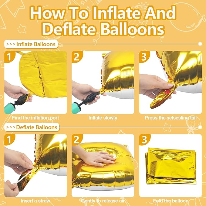 NISOCY 25PCS Metallic Silver Gold Square Foil Balloons Wall Backdrop Double Sided Chrome Gold Silver Balloons Arch Kit for Christmas New Year Anniversary Birthday Engagement Bridal Party Decorations