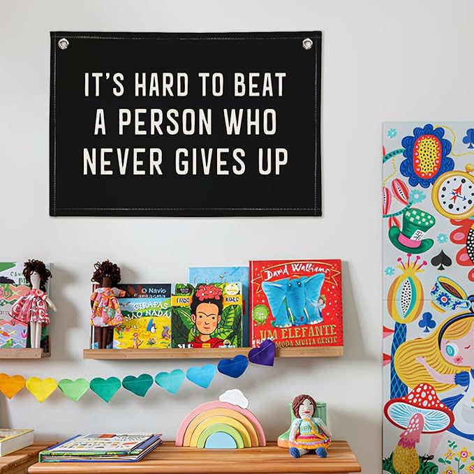 Inspirational Wall Decor, Office Motivational Wall Decor, Classroom Banner Hanging Flag, 20x30 Inch