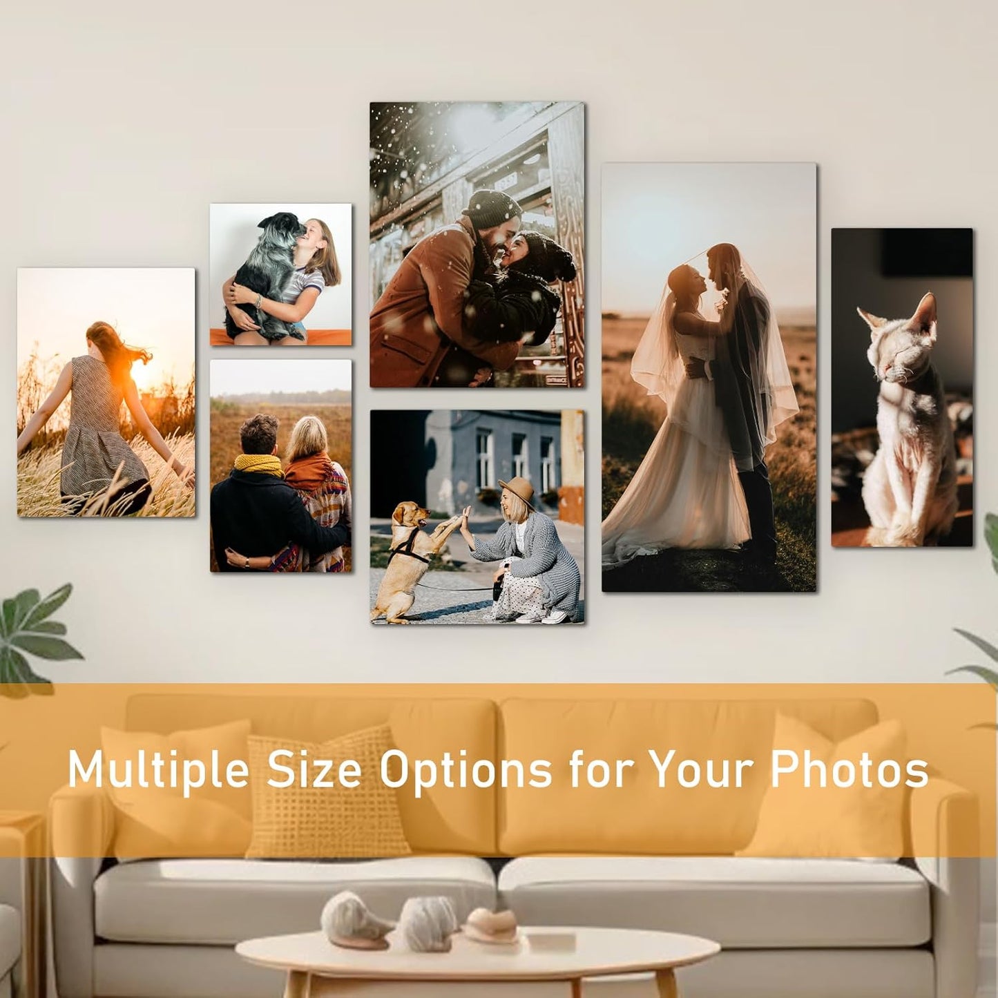 xzartdiy Custom Canvas Prints with Your Photos - Personalized Picture Print Customized Gifts for Family Home Office Wall Art Decor, Wrapped Canvas 40x28inch