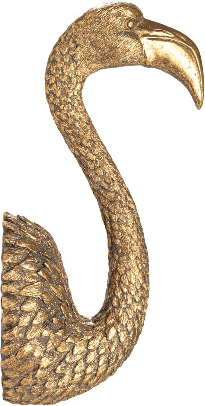 Creative Co-Op Decorative Resin Bird Bust Wall Decor, Gold