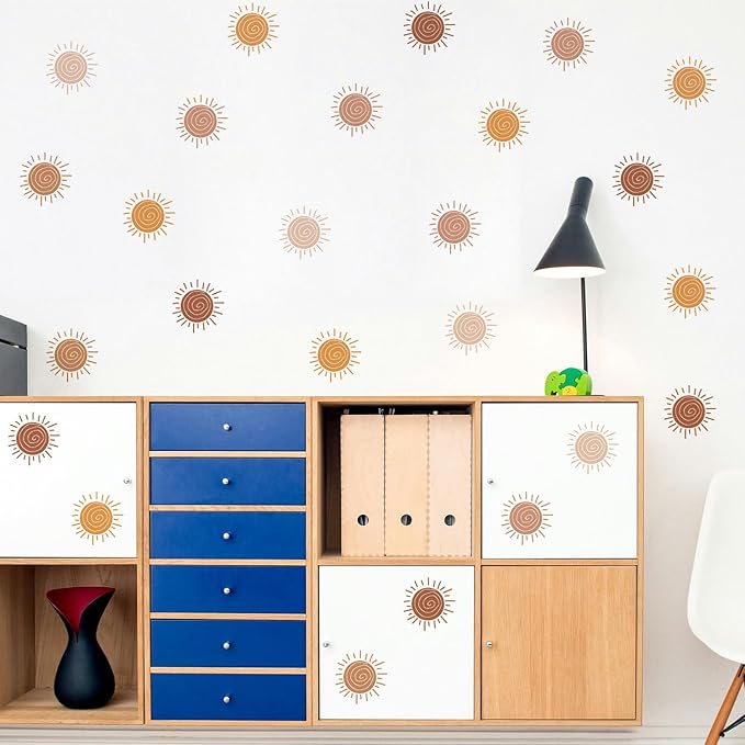 QUCHENG Boho Wall Stickers Girls Bedroom Removable Wall Decals Nursery Kids Room Decor Vinyl Murals DIY Cute Decorations 6 Sheets