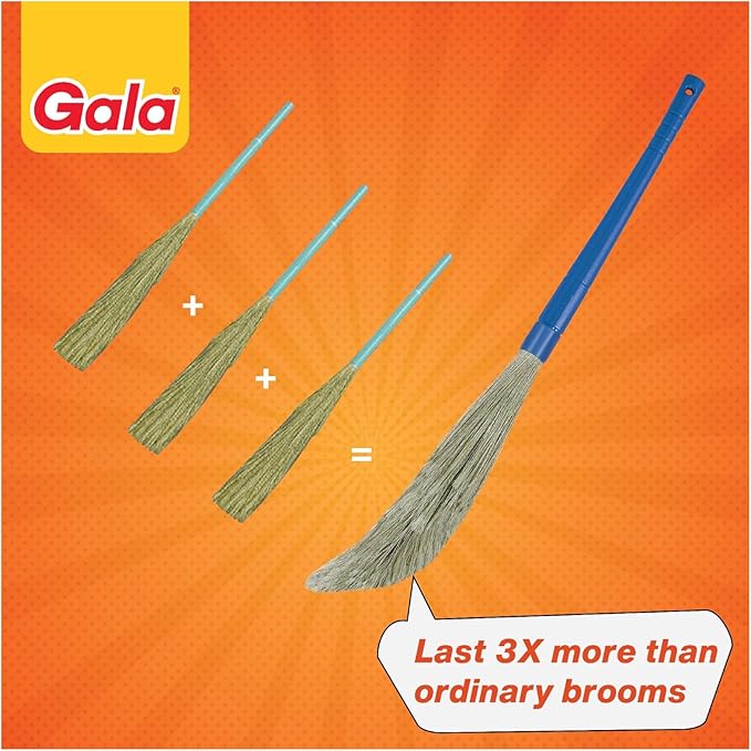 Gala No Dust Floor Broom (Freedom from New Broom Dust- Busan), 2 Count