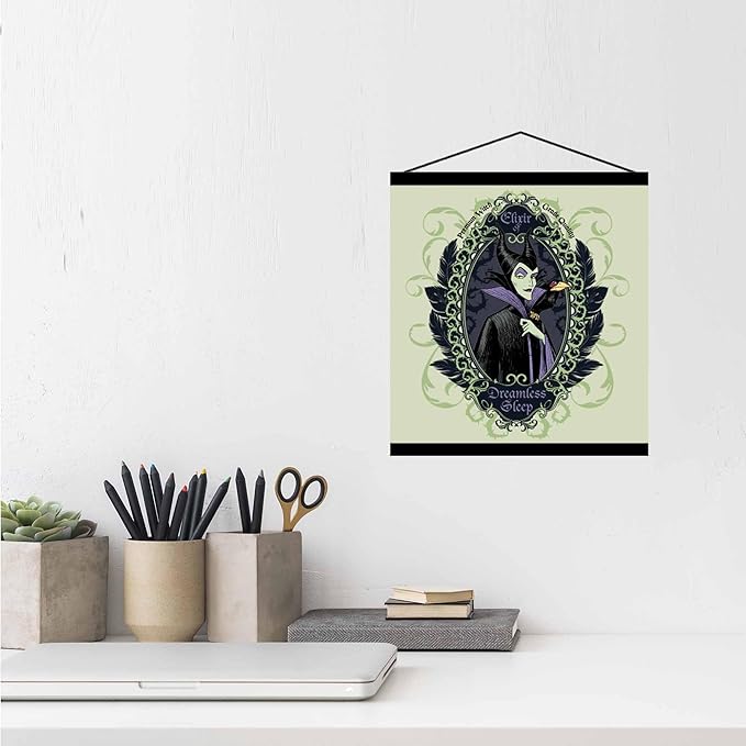 Open Road Brands Disney Villains Maleficent Elixir of Dreamless Sleep Hanging Canvas Banner - Mysterious Maleficent Wall Decor for Home