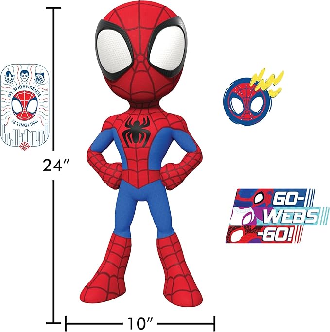 Wall Palz Marvel Spidey and His Amazing Friends Wall Decal - 24" Augmented Reality Spider-Man Bedroom Wall Decor Peel and Stick Vinyl Wall Stickers