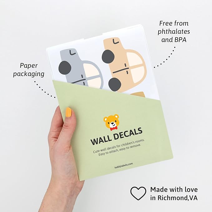 Toycars - Easy-to-Apply & Removable Wall Stickers: Transform Your Toddlers Bedroom with Durable, Vibrant Peel-and-Stick Wall Decor – Stickers for Kids