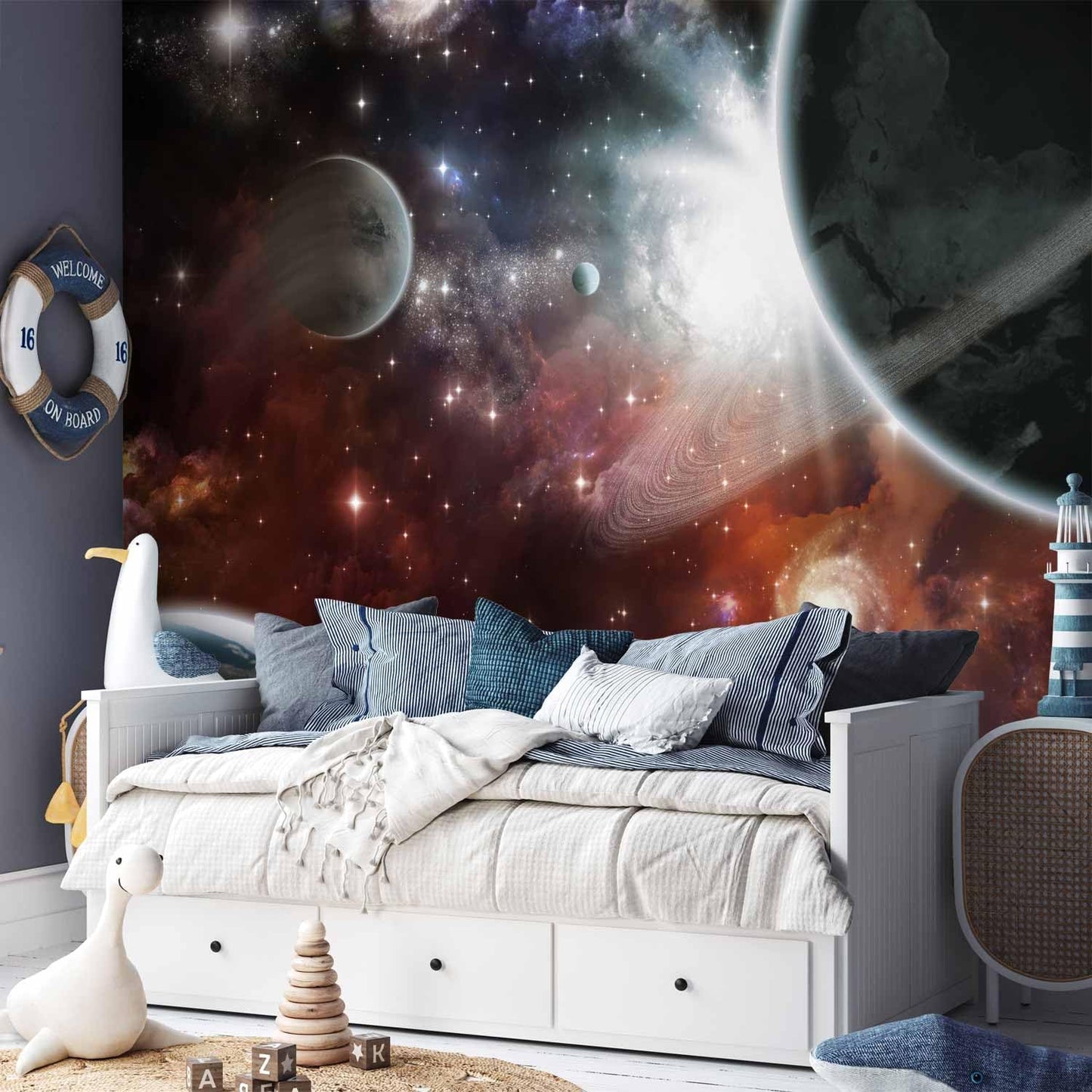 artgeist Wall Mural Cosmos Galaxy 135x101 in - Peel and Stick Self-Adhesive Wallpaper Removable Large Sticker Foil Wall Decor Print Picture Image Design 10110905-32