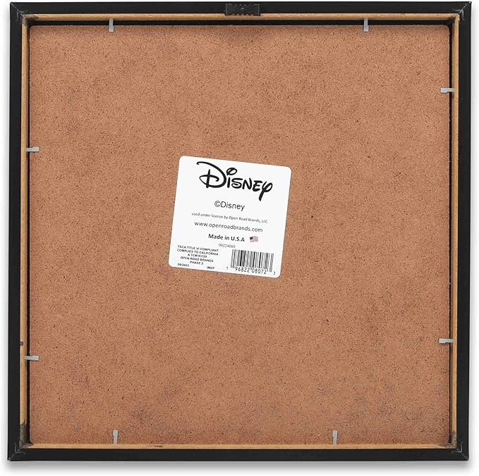 Disney Mickey Mouse and Minnie Enjoy the Show Framed Wood Wall Decor - Fun Mickey Mouse Picture for Movie Room or Play Room