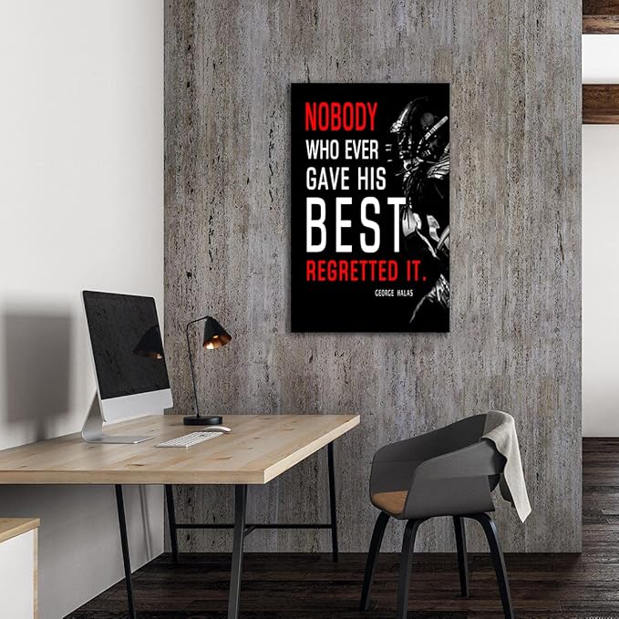 Football League Sports Decor • Superstar Quote Inspirational Poster Canvas Wall Art • Success • Motivational Artwork Modern Home Decor For Home,Office,Gym,Classroom Wall Decor Framed Ready to Hang