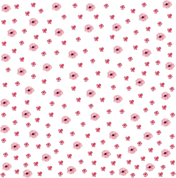 208Pcs Boho Flower Wall Stickers, Peel and Stick Pink Floral Wall Decals, Removable Neutral Watercolor Wildflower Blossom Window Clings for Girls Bedroom Living Room Offices Home Decoration