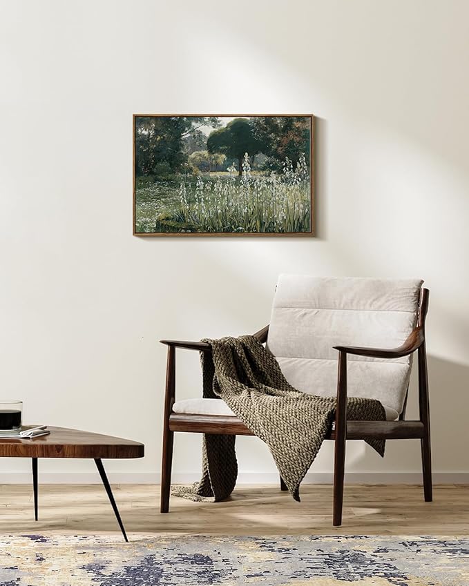 InSimSea Framed Canvas Wall Art Vintage Decor, Home Decor Modern Farmhouse Decor for Room Aesthetic, Landscape Wall Art for Living Room, Cottagecore Bedroom Kitchen Bathroom Decorations, 20"x30"