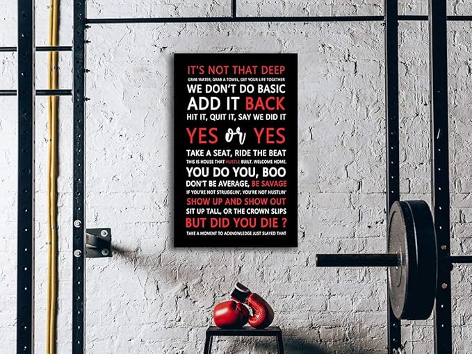 AMART SUN Mixed Quotes Fitspiration Motivational Quotes Print Canvas Wall Art • Inspirational Poster Artwork Modern Home Decor For Home,Office,Gym,Classroom Wall Decor Framed Ready to Hang
