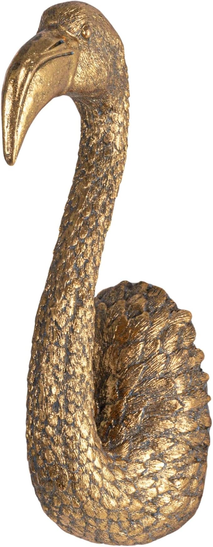 Creative Co-Op Decorative Resin Bird Bust Wall Decor, Gold
