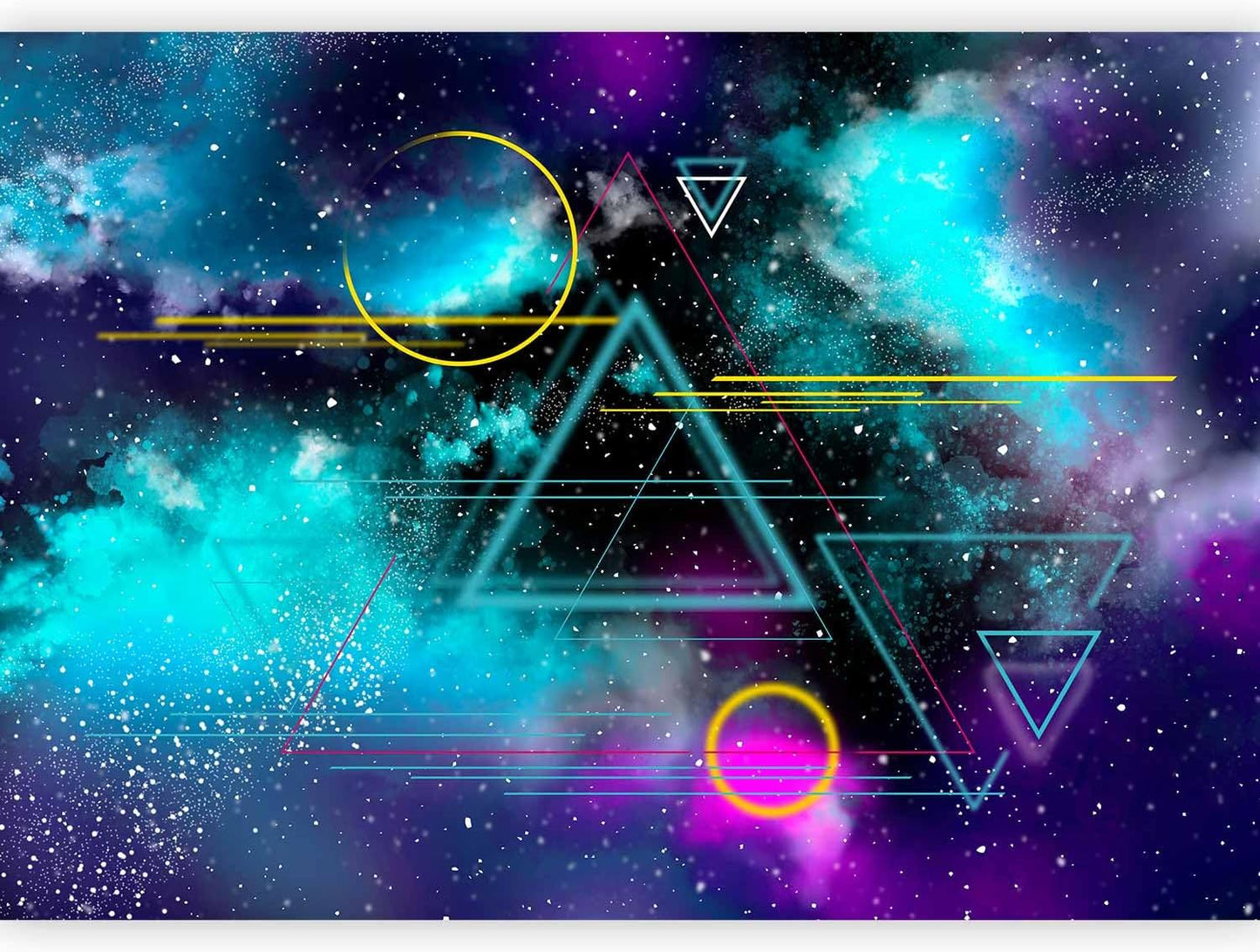artgeist Wall Mural Galaxy 116x83 in - Peel and Stick Self-Adhesive Wallpaper Removable Large Sticker Foil Wall Decor Print Design Mural Cosmos Galaxy Cosmonaut Astronaut a-A-10328-a-a