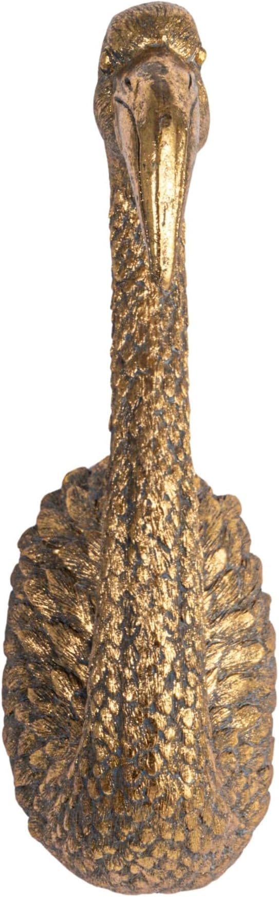 Creative Co-Op Decorative Resin Bird Bust Wall Decor, Gold