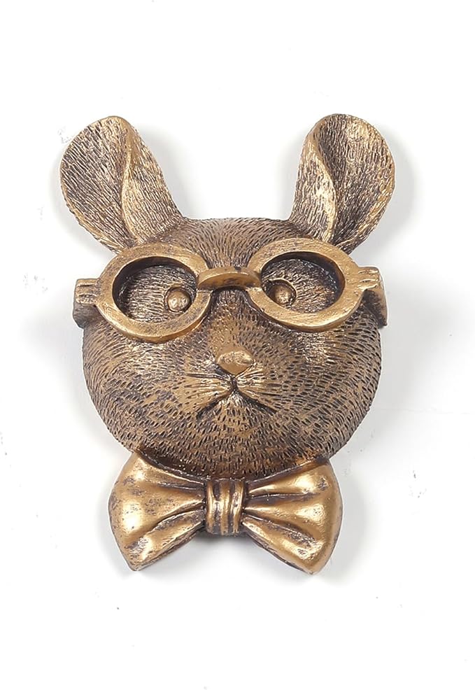 Joogour Head Wall Mount Decor,Resin Animal Sculptures，Art Deco Wall Hanging Decoration for Living Room Bedroom Officeroom Gift (Rat)