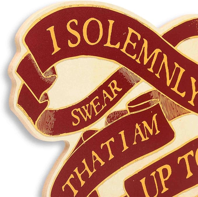 Harry Potter I Solemnly Swear I Am Up to No Good Wood Wall Decor - Vintage Harry Potter Wall Art for Home or Office