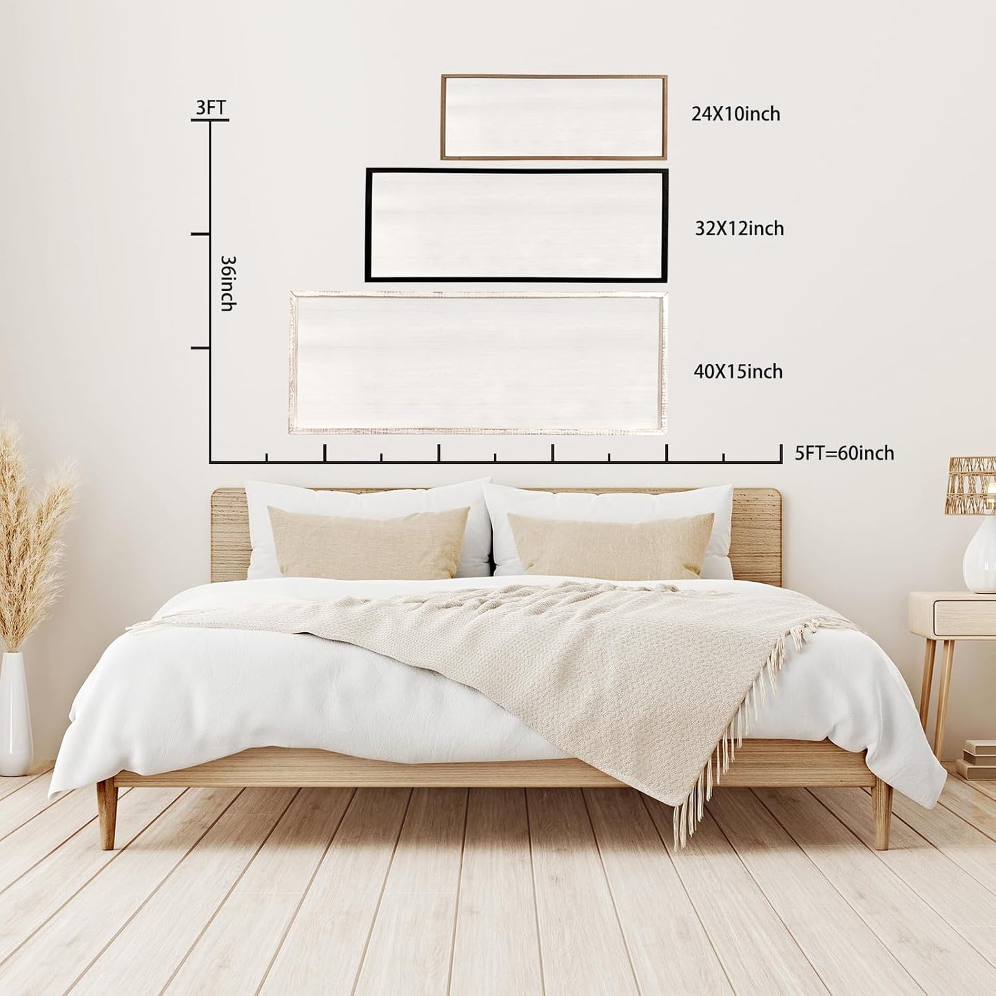 flowtorely Love is Patient, Kind Wall Art Decor 32"X12" Sign 1 Corinthians 13 Bedroom Above Bed Wall Decor Large Bible Verse Quote Scripture Christianity Hanging Sign (Wood)