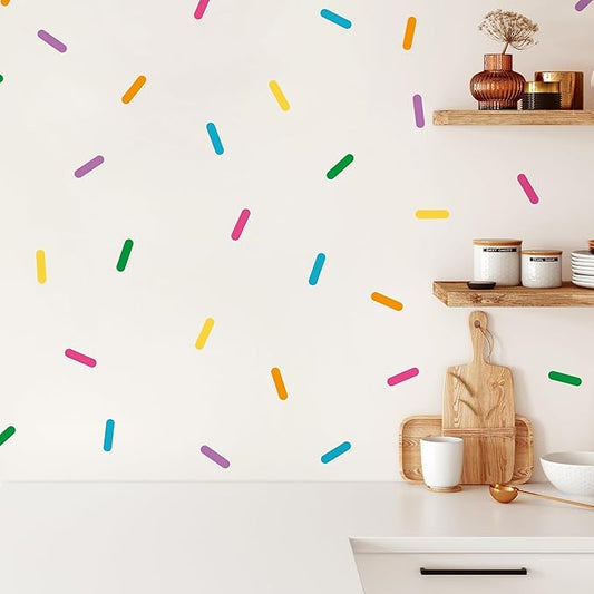 Sprinkles - Easy-to-Apply & Removable Wall Stickers: Transform Your Toddlers Bedroom with Durable, Vibrant Peel-and-Stick Wall Decor – Stickers for Kids