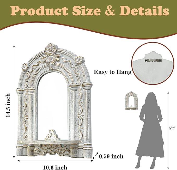 Three-Dimensional Relief Candle Sconces Set 2 Rustic Wall Mount Candle Holders Wood Hanging Wall Decor Mirrored Wall Art Hand Carved Home Decoration