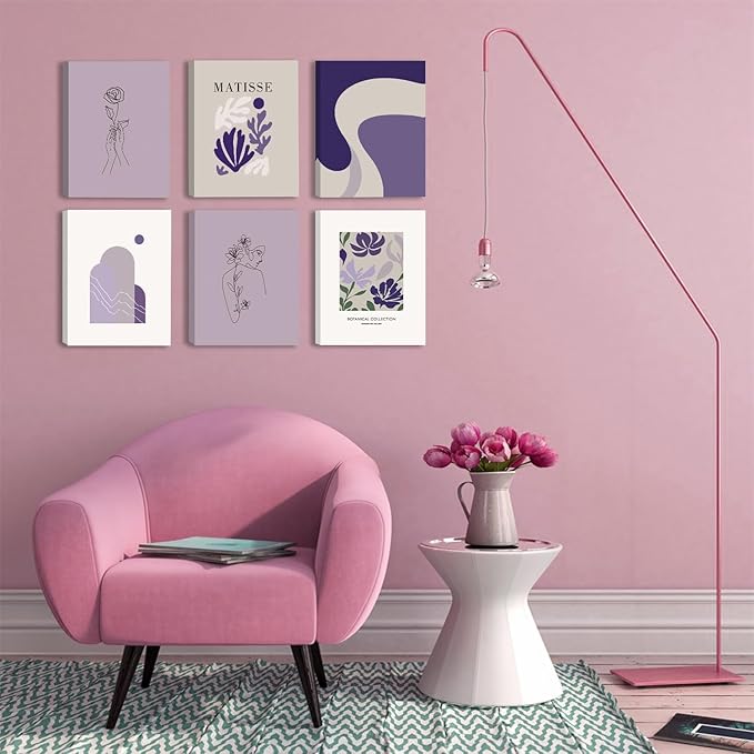 CHDITB Matisse Canvas Wall Decor Matisse Wall Art Set Of 6(8X10 Inches) Vintage Matisse Posters Flower Pictures, Abstract Floral Painting For Bedroom Living Room Dorm Gallery Girl Room Artwork