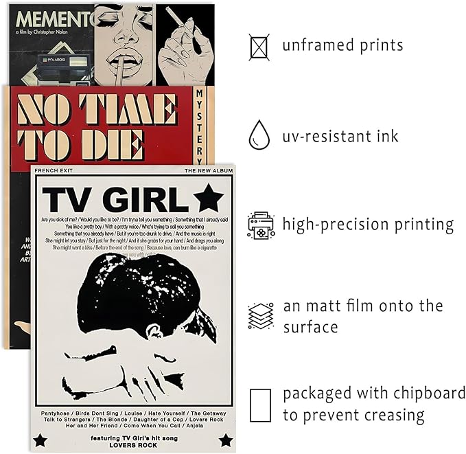 Downtown Girl Room Decor Y2K Posters for Bedroom,Retro Coquette Wall Decor,Trendy TV Girl Posters Y2K Wall Art,Rockstar Vintage Wall Art Prints 2000s Coquette Wall Collage Kit for Teen Girls Dorm,Unframed